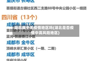 湖北属于无疫情地区吗(湖北是否疫情中高风险地区)