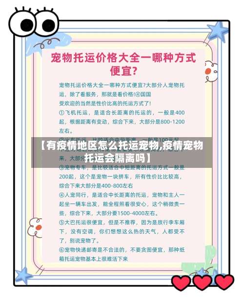 【有疫情地区怎么托运宠物,疫情宠物托运会隔离吗】-第2张图片