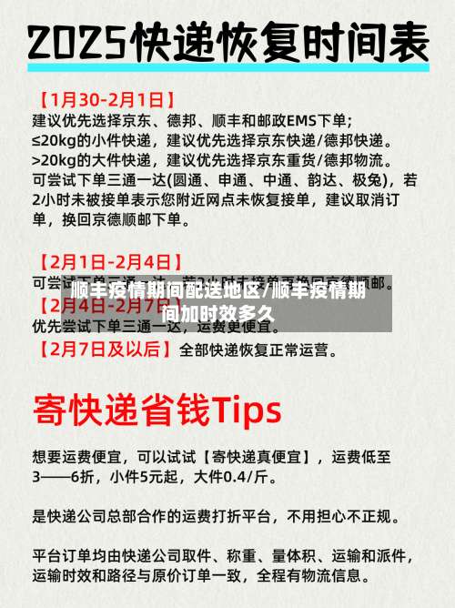 顺丰疫情期间配送地区/顺丰疫情期间加时效多久-第2张图片