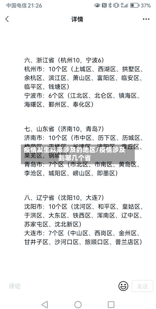 疫情发生以来涉及的地区/疫情涉及到哪几个省-第1张图片